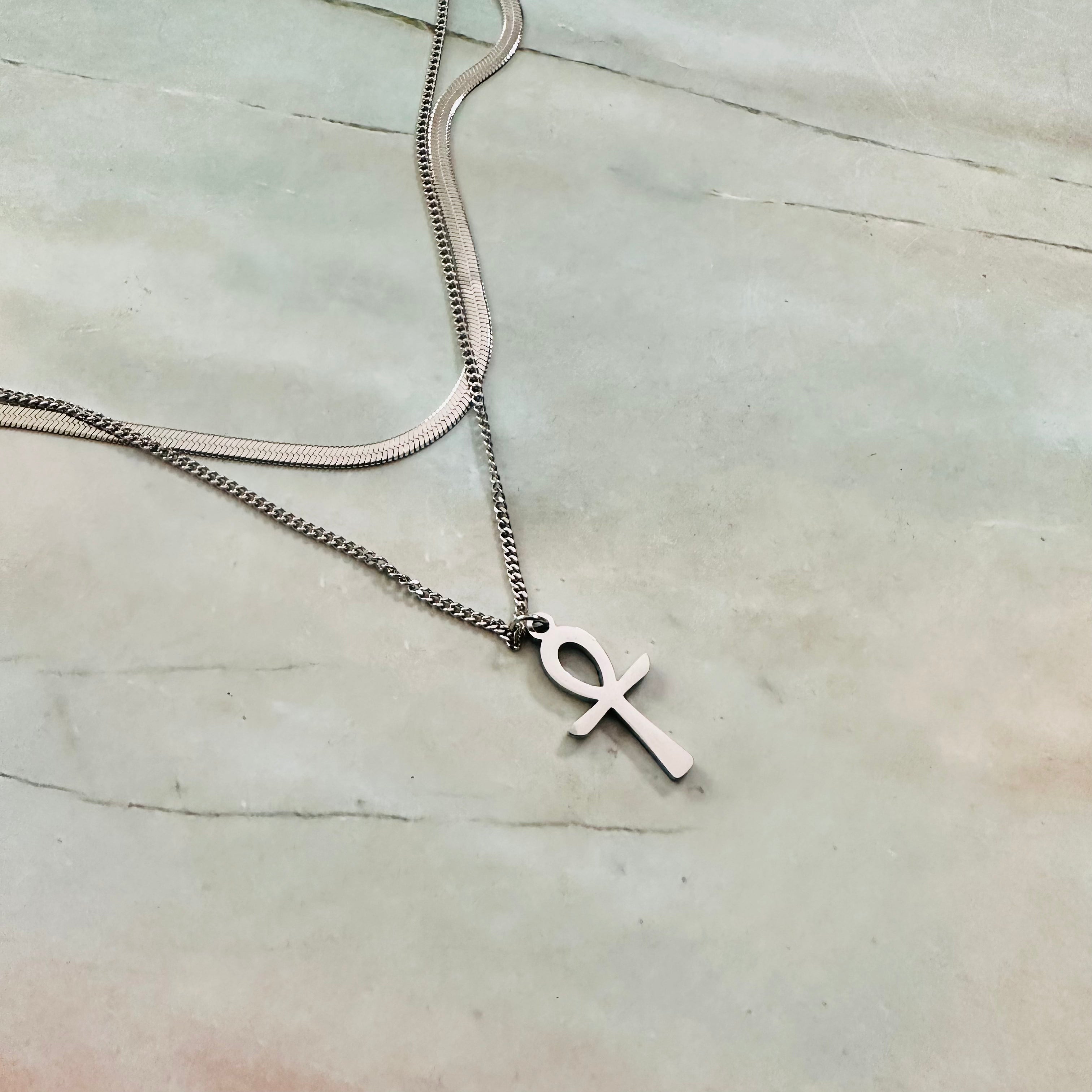 Ankh Layered Necklace